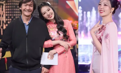 Á hậu Thụy Vân diện áo dài NTK Ngọc Lan xuất hiện trên sóng quốc gia dịp Tết