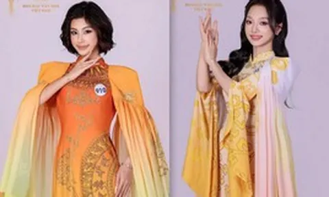 Dàn thí sinh Hoa hậu Văn hóa Việt Nam 2026 tỏa sáng với áo dài của NTK Thoa Trần
