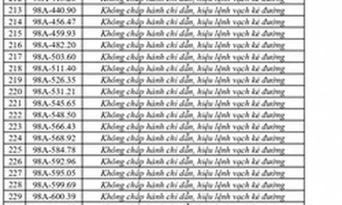 356 chủ phương tiện vi phạm mang biển số sau nhanh chóng nộp phạt nguội theo Nghị định 168