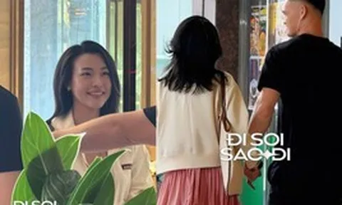 Bắt gặp thủ môn Lê Giang Patrik và MC Hoàng Oanh nắm tay tình tứ ở khách sạn