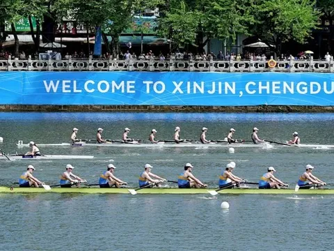 Giải đua thuyền mở rộng Thành Đô 2025 diễn ra tại Xinjin