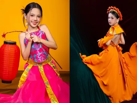 Cao Minh Tiến mang văn hóa dân tộc vào áo dài cho các "nàng thơ nhí"