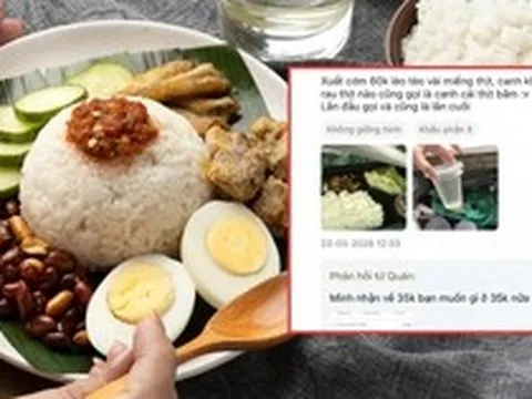 Tranh cãi suất cơm 60k nhận về vài miếng vụn, chủ quán đáp trả: "Mình nhận lại 35k thì bạn muốn gì ở 35k?"