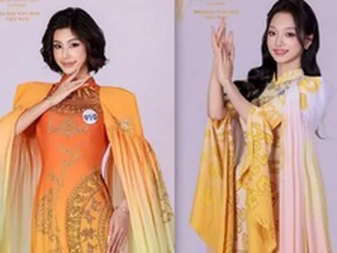 Dàn thí sinh Hoa hậu Văn hóa Việt Nam 2026 tỏa sáng với áo dài của NTK Thoa Trần