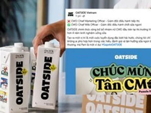 Hãng sữa Oatside Việt Nam bị chỉ trích khi đăng tuyển dụng CMO hút 100 ứng viên, cuối cùng công bố "Giám đốc điều hành chốt sữa ngon"!