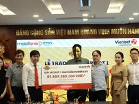 Một doanh nhân ở Ninh Bình trúng giải Jackpot 1 trị giá hơn 91 tỉ đồng