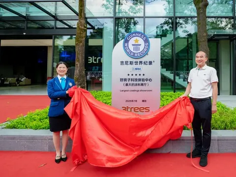3TREES lập kỷ lục Guinness thế giới: Showroom sơn phủ lớn nhất -- Khai trương Trung tâm Trải nghiệm Công nghệ Nhà ở Chất lượng 3TREES